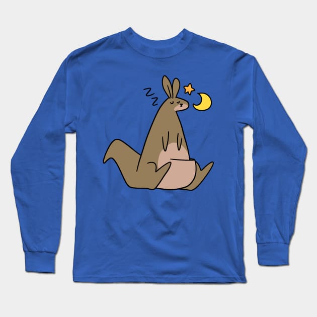 Sleeping Stars and Moon Kangaroo Long Sleeve T-Shirt by saradaboru